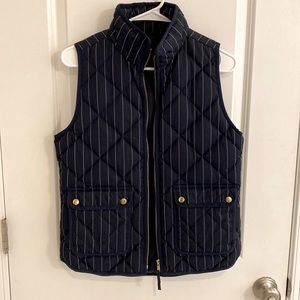 J Crew Navy Striped Vest